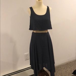 Bailey 44 grey faux two piece dress